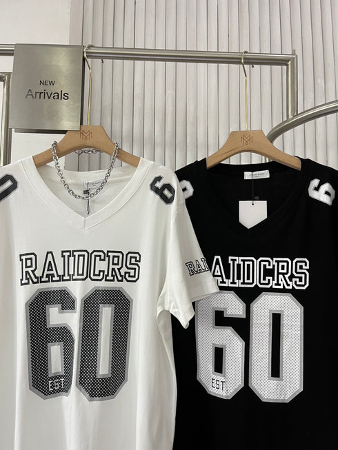 Basic Number Print Oversize T-Shirts